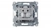 Simon 54 Gniazdo antenowe RD/TV/SAT przelotowe srebrny mat DASP.01/43